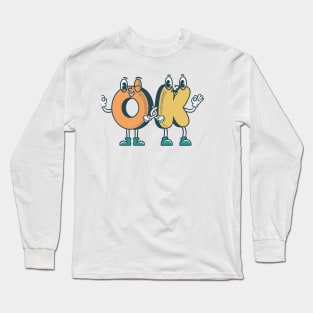 Oke rubber hose character style Long Sleeve T-Shirt